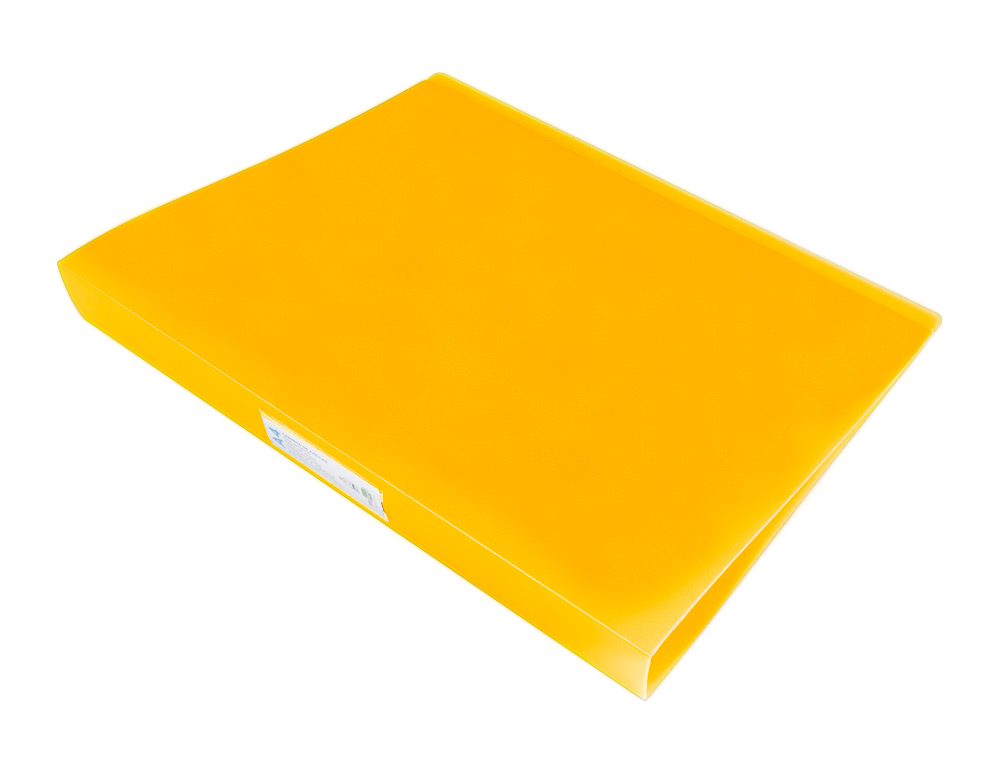 PASTA LIDERPAPEL POLIPROPILENO DIN A4 4 ANEIS 25 MM MISTOS AMARELO FLUOR OPACO