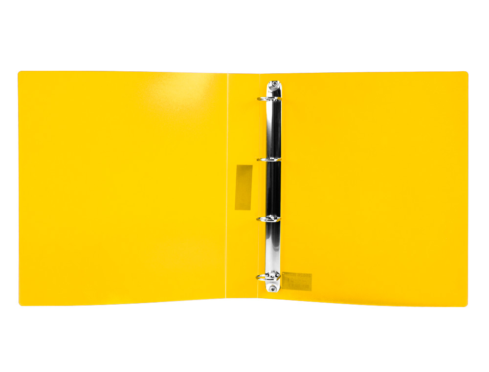 PASTA LIDERPAPEL POLIPROPILENO DIN A4 4 ANEIS 25 MM MISTOS AMARELO FLUOR OPACO
