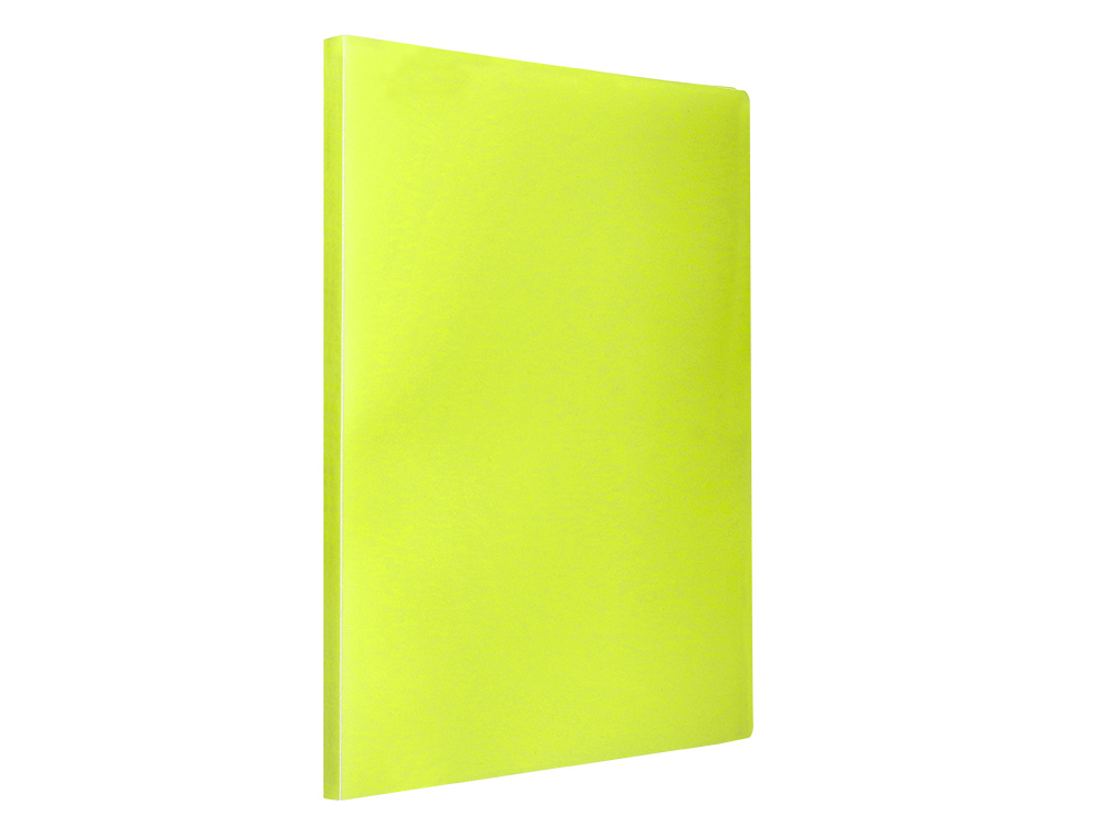 CAPA CATALOGO LIDERPAPEL 20 BOLSAS POLIPROPILENO DIN A4 AMARELO FLUOR OPACO