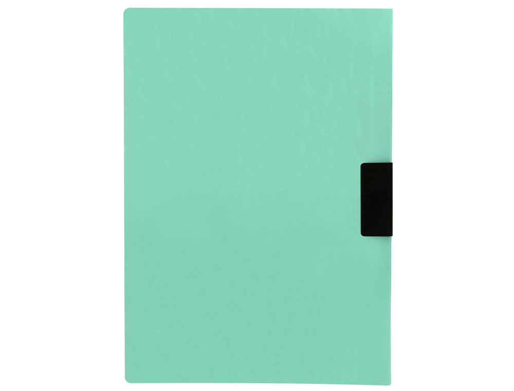 BOLSA DOSSIER LIDERPAPEL COM CLIP LATERAL DIN A4 VERDE MAA OPACO 30 FOLHAS