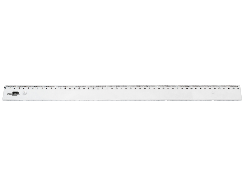 REGUA LIDERPAPEL EM PLASTICO TRANSPARENTE 50 CM