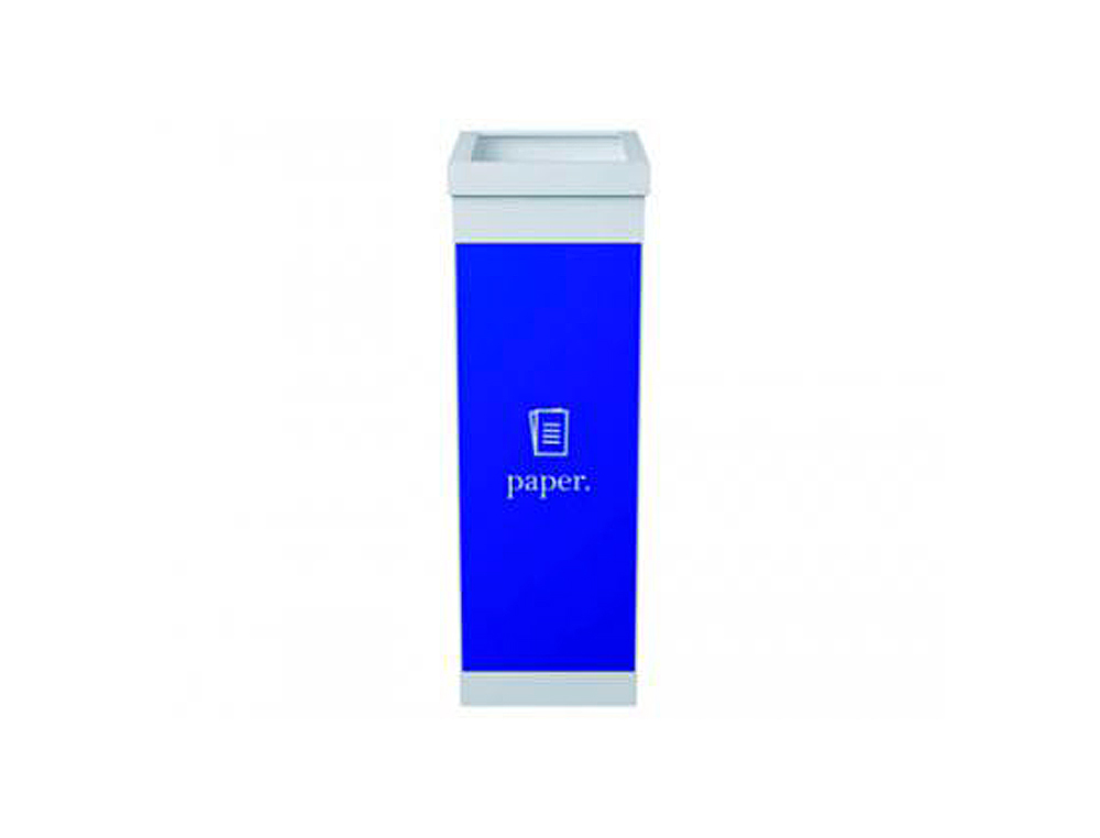 CONTENTOR PARA RECICLAGEM PAPERFLOW COM TAMPA POLIESTIRENO PARA PAPEIS 60 L 76X36,3X26,3 CM