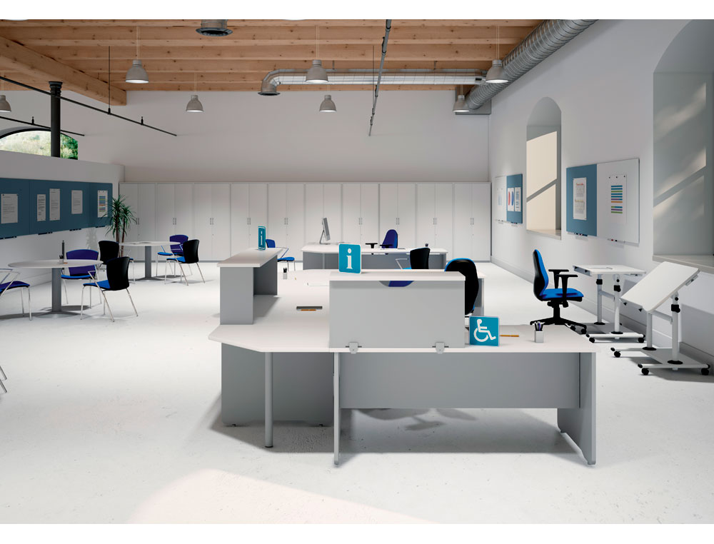 APOIO DE SECRETARIA ROCADA VALIDO PARA MESAS WORK METAL EXECUTIVE 180X30X40 CM ACABAMENTO AN02 CINZA/CINZA