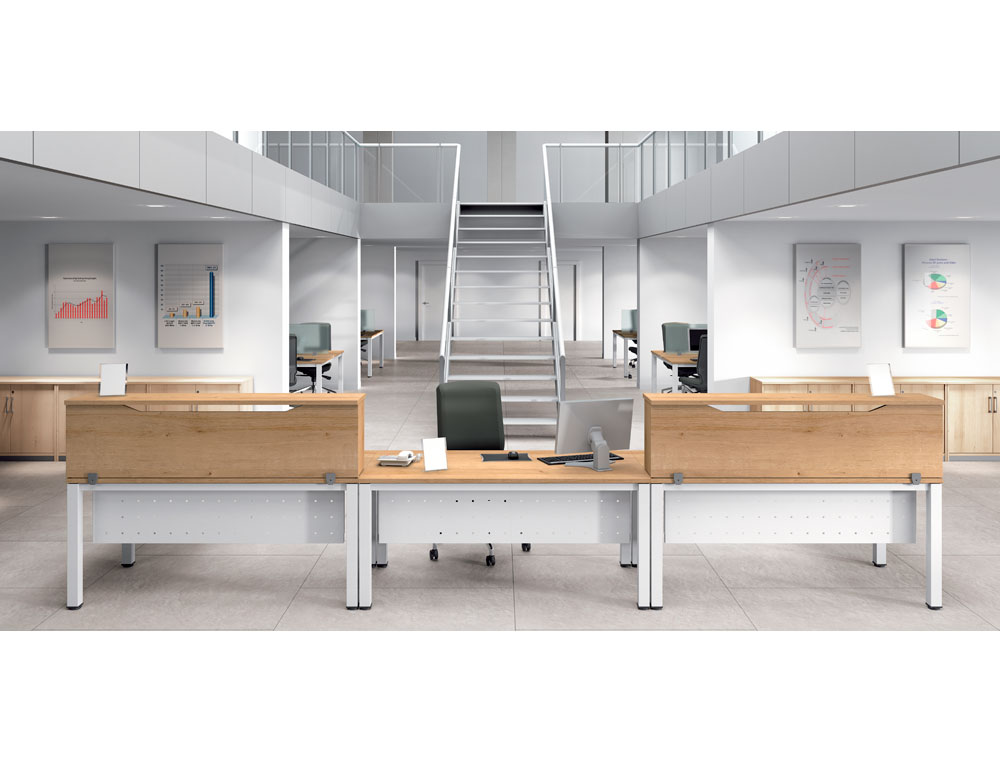 APOIO DE SECRETARIA ROCADA VALIDO PARA MESAS WORK METAL EXECUTIVE 180X30X40 CM ACABAMENTO AN02 CINZA/CINZA