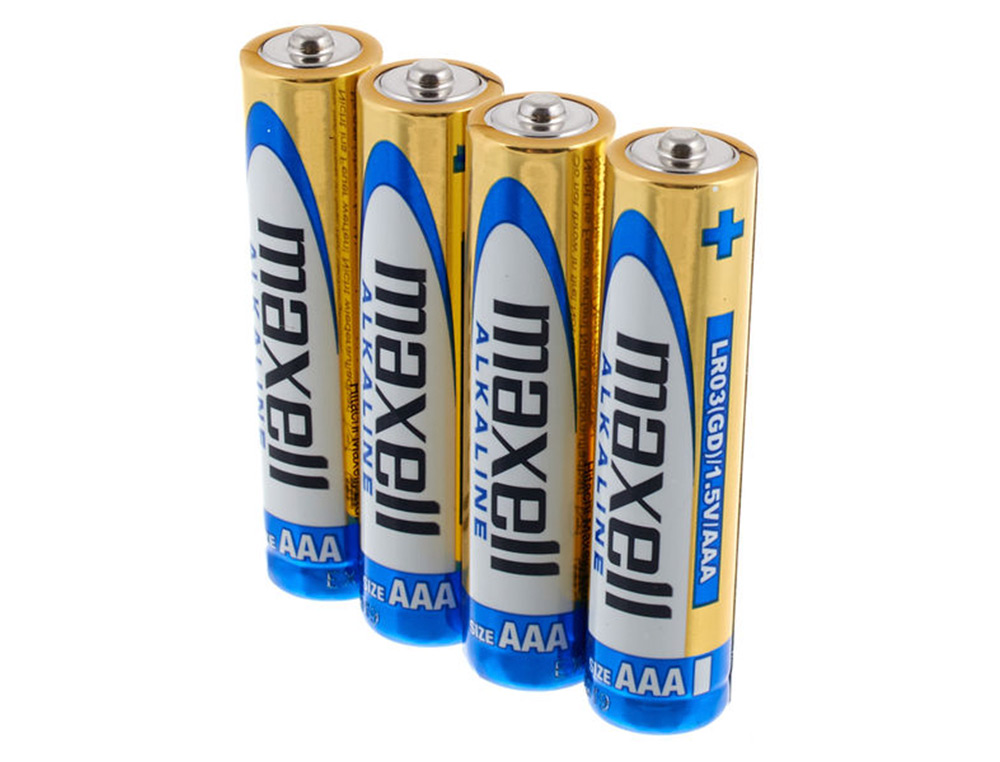 PILHA MAXELL ALCALINA 1.5 V TIPO AAA LR03 BLISTER DE 4 UNIDADES
