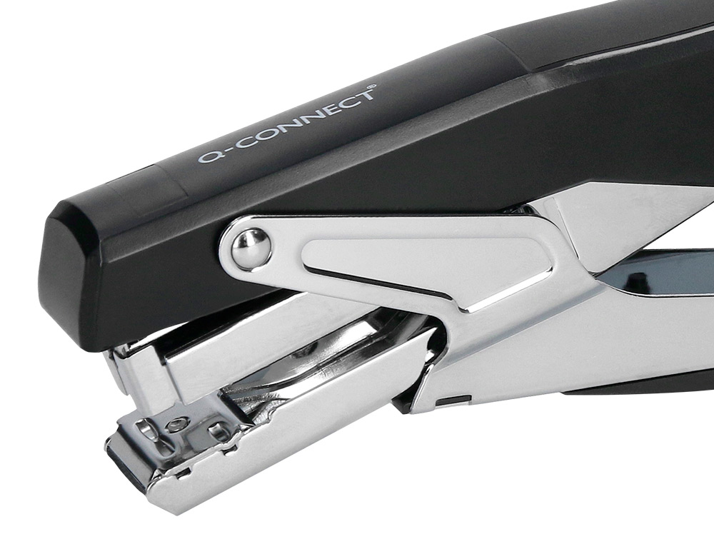 AGRAFADOR Q-CONNECT DE ALICATE CAPACIDADE 25 FOLHAS USA AGRAFES 24/6 E 26/6 METALICO COR PRETO