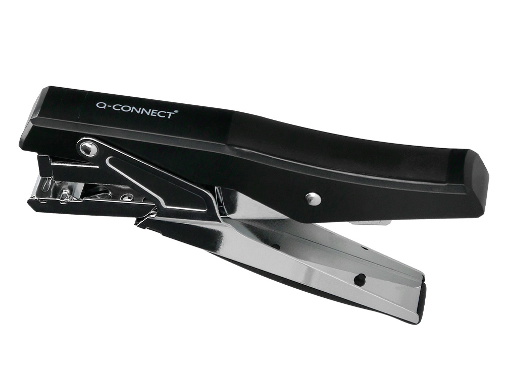 AGRAFADOR Q-CONNECT DE ALICATE CAPACIDADE 25 FOLHAS USA AGRAFES 24/6 E 26/6 METALICO COR PRETO