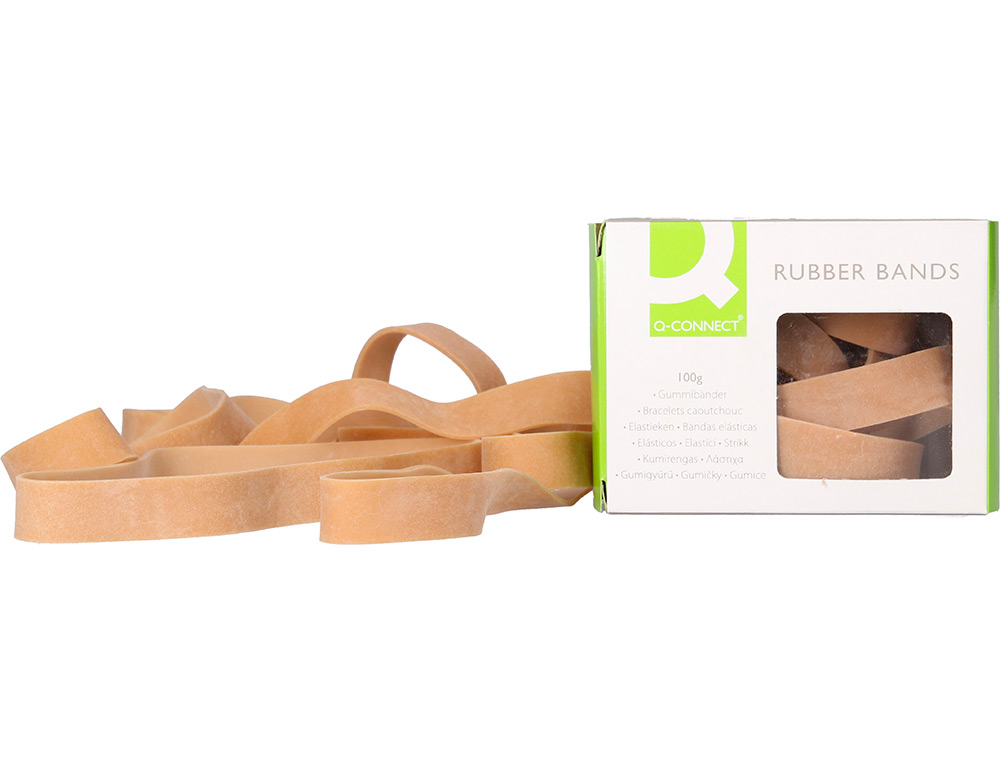 BANDAS ELASTICAS Q-CONNECT 100 GR 120 X 10 MM NUMERO 12
