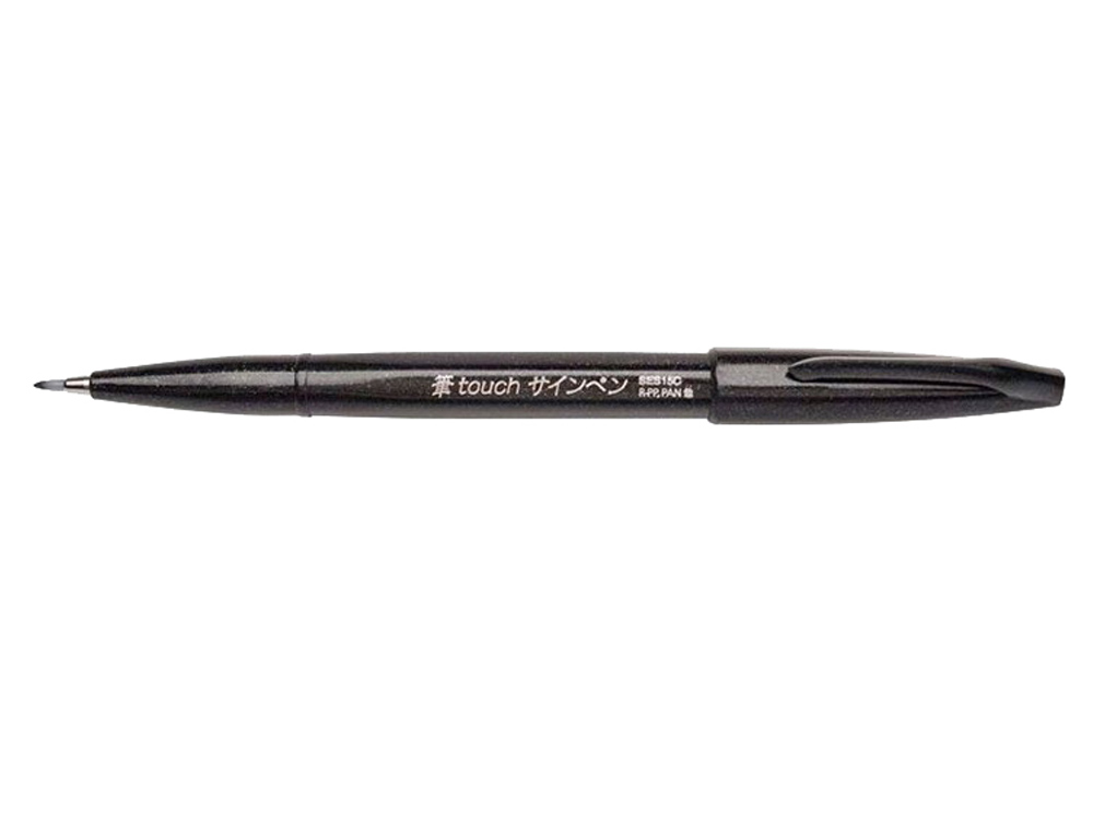 CANETA PINCEL PENTEL TOUCH PARA CALIGRAFIA COR PRETO