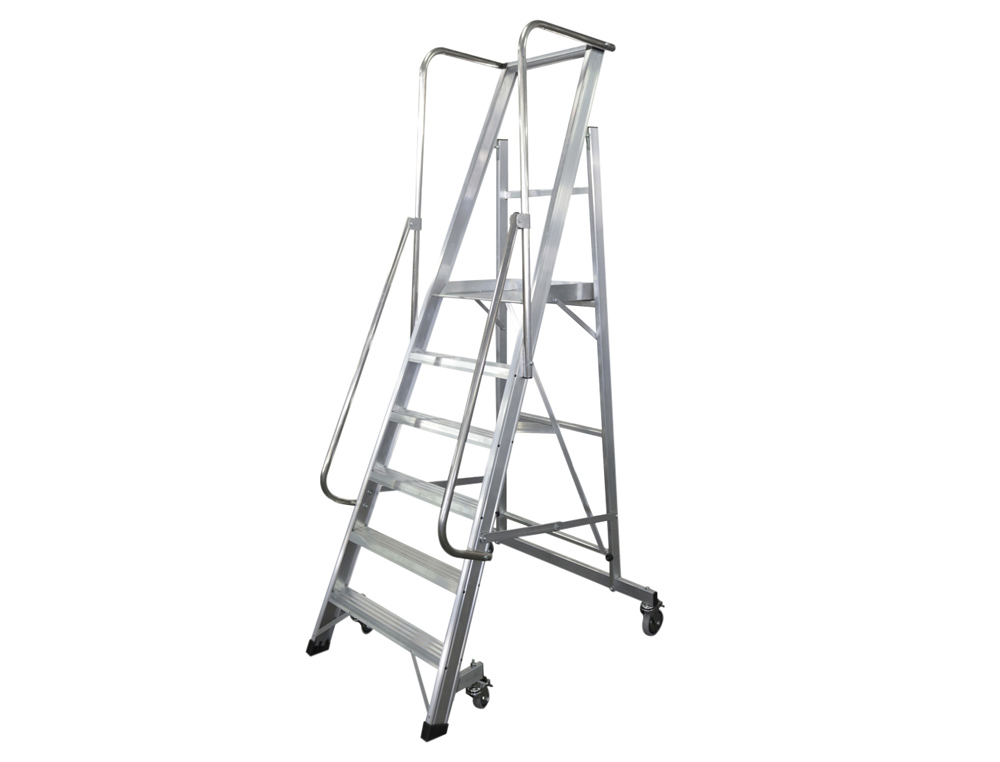 ESCADA KTL DE ALUMINIO COM PLATAFORMA 6 DEGRAUS SERIE 2XL-S
