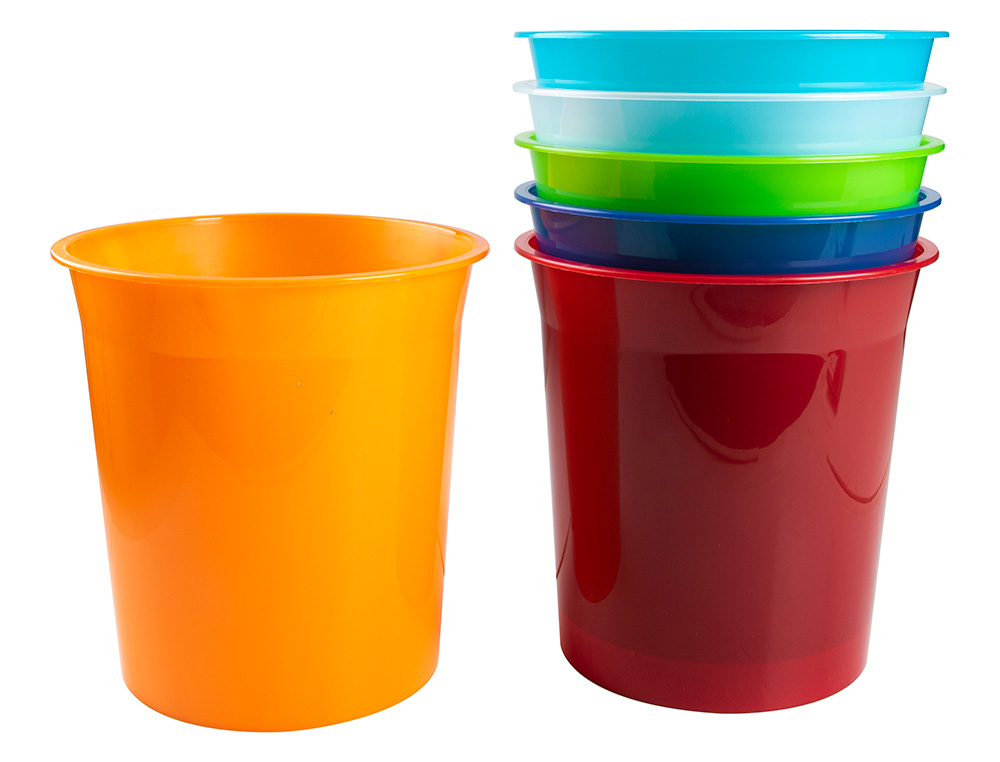CESTO PLASTICO Q-CONNECT LARANJA TRANSLUCIDO 13 LITROS