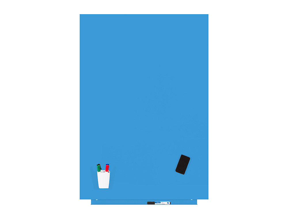 QUADRO BRANCO ROCADA LACADO BRANCO QUADRO MAGNTICO MODULAR LACADO SEM MOLDURA COR AZUL 75X115 CM