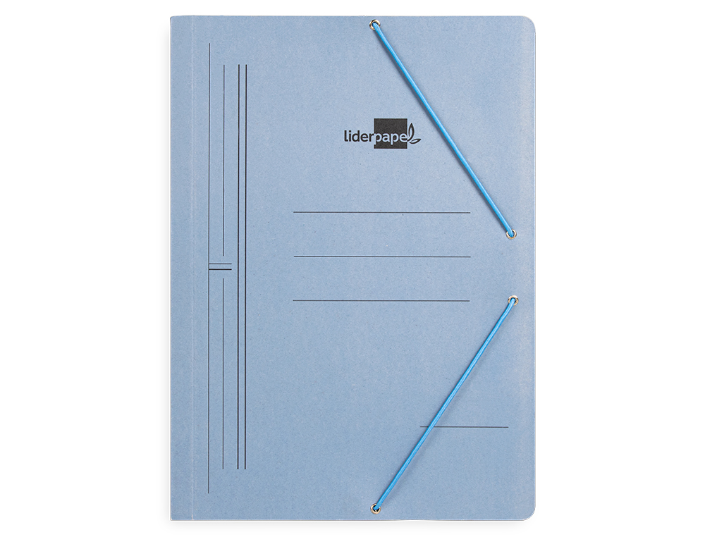 PASTA DE ELASTICOS LIDERPAPEL FOLIO SIMPLES AZUL