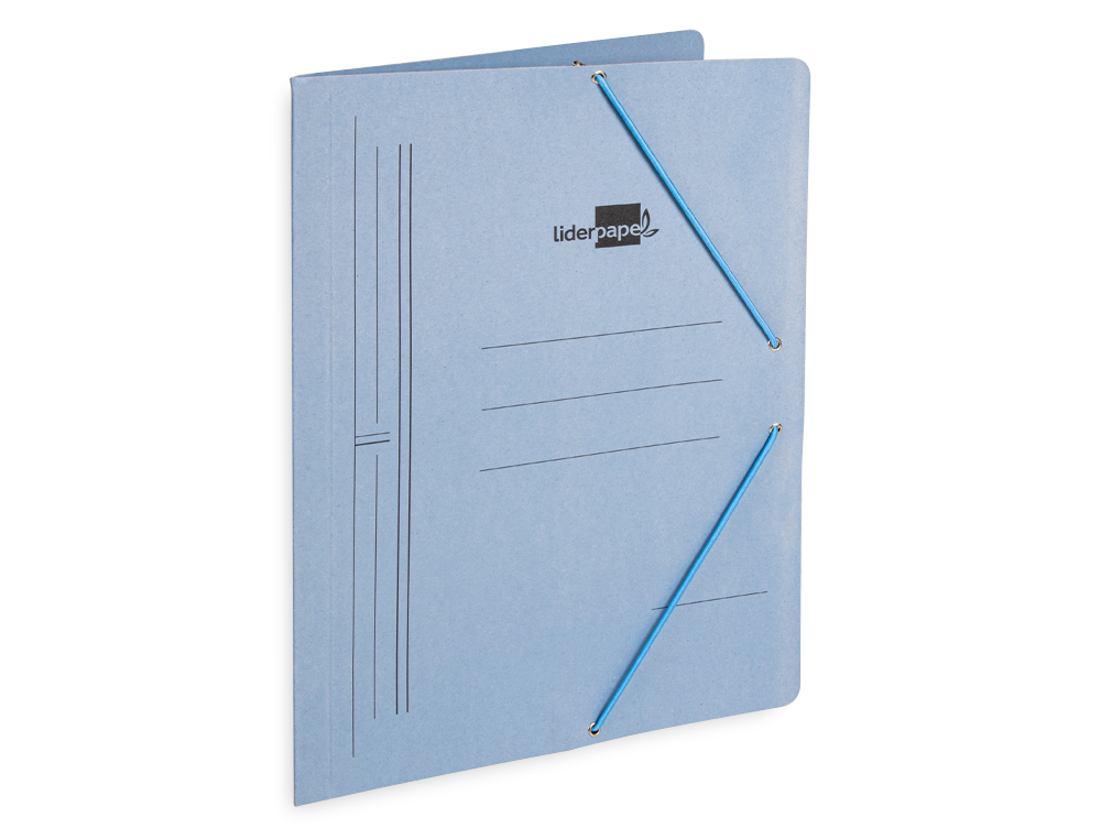 PASTA DE ELASTICOS LIDERPAPEL FOLIO SIMPLES AZUL