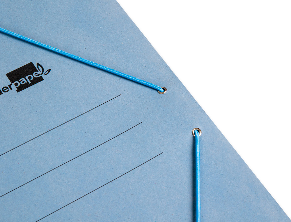 PASTA DE ELASTICOS LIDERPAPEL FOLIO SIMPLES AZUL