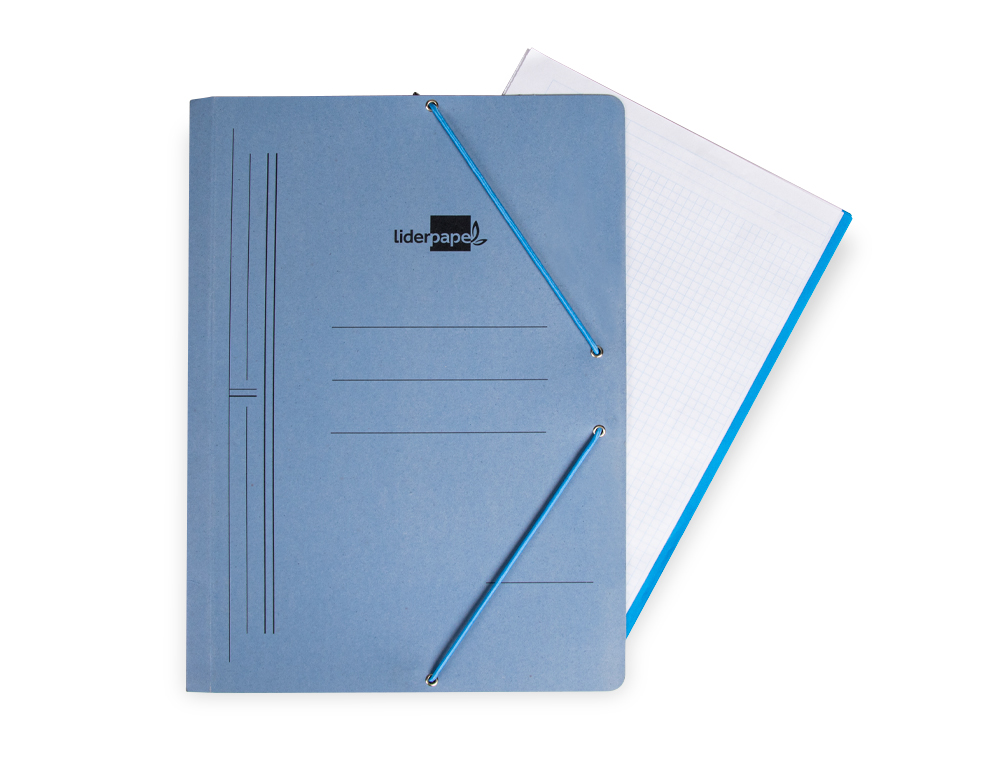 PASTA DE ELASTICOS LIDERPAPEL FOLIO SIMPLES AZUL