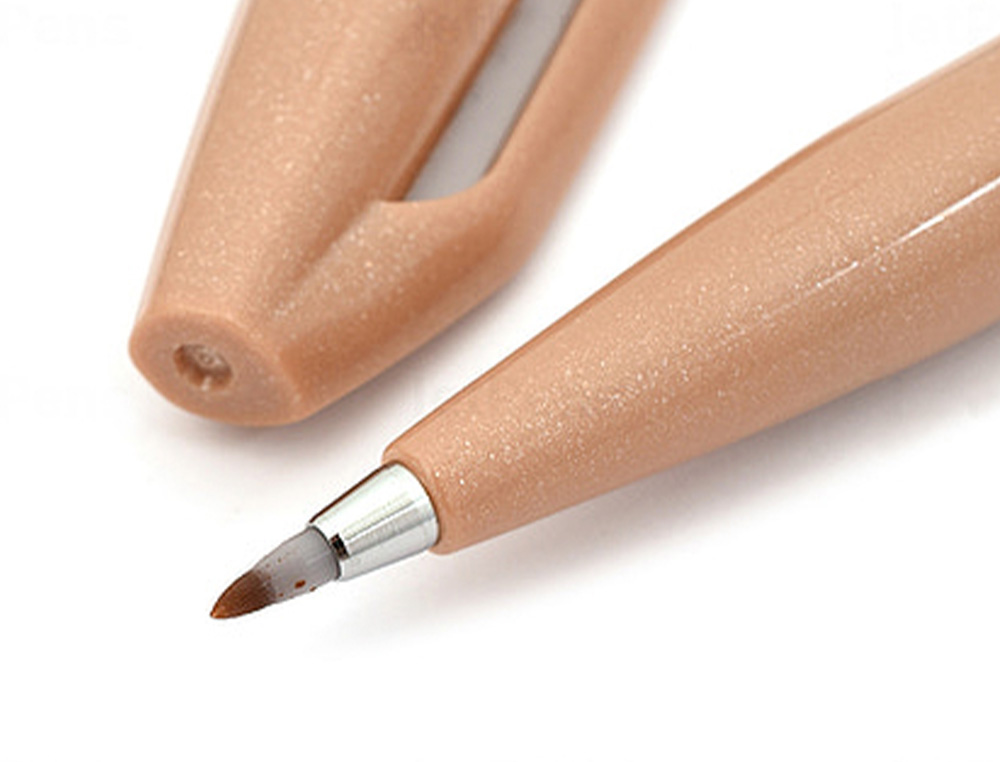 CANETA PINCEL PENTEL TOUCH PARA CALIGRAFIA COR CASTANHO PALIDO