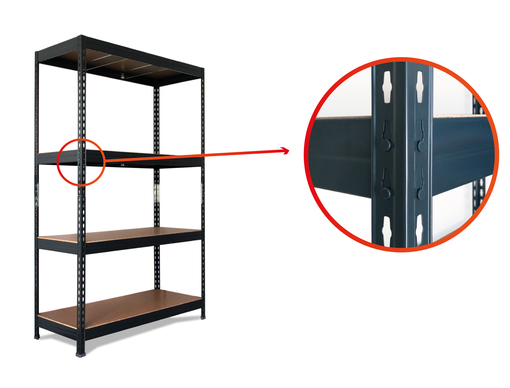 ESTANTE METALICA AR STOCKER 200X200X70 CM 4 PRATELEIRAS 450 KG POR PRATELEIRA SEM PARAFUSOS COR CINZA