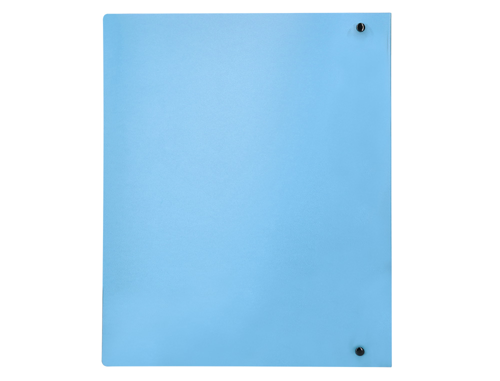 PASTA LIDERPAPEL POLIPROPILENO DIN A4 4 ANEIS MISTOS 40 MM CELESTE OPACO