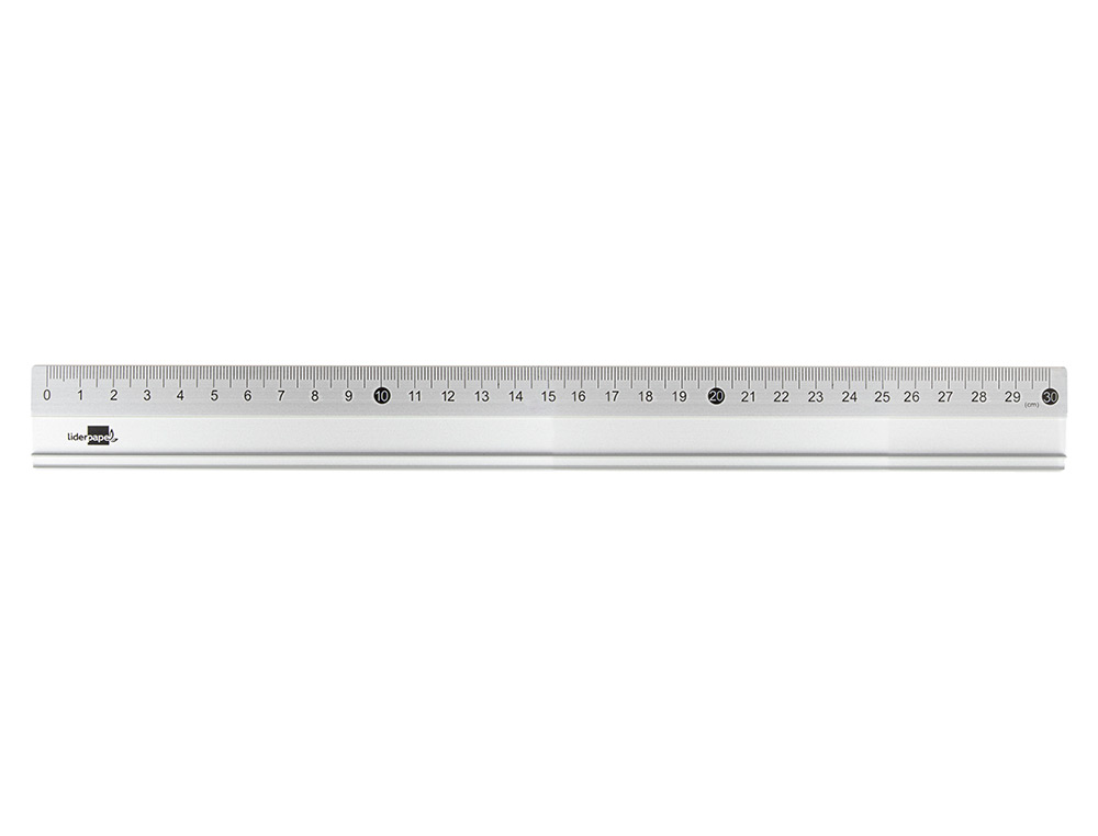 REGUA LIDERPAPEL 30 CM ALUMINIO COR METALICO