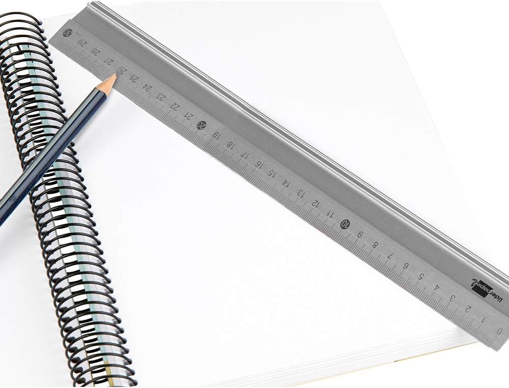 REGUA LIDERPAPEL 30 CM ALUMINIO COR METALICO