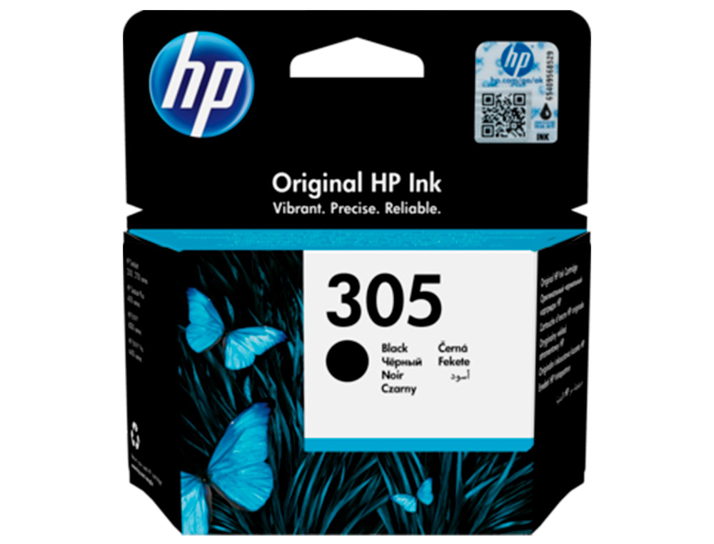 TINTEIRO HP 305 DESKJET 1210 / 1212 / 1255 / 2732 / 2752 / 4155 / 4158 ENVY 6020 / 6052 /6055 / 6420 PRETO 120