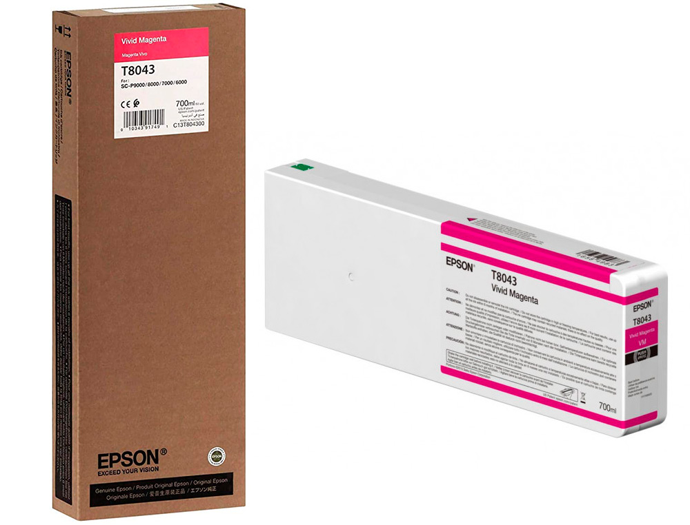 TINTEIRO EPSON GF SURECOLOR SERIE SC-P VIVID MAGENTA ULTRACHROME HDX/HD 700ML