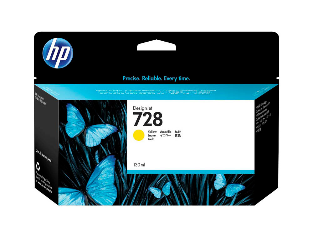 TINTEIRO HP DESIGNJET T730 AMARELO N 728/1000 PAGINAS