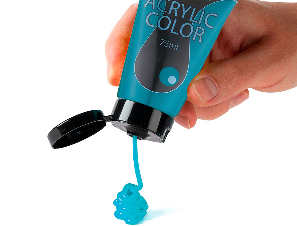 TINTA ACRILICA PENTEL EM TUBO DE 75 ML COR AZUL ESVERDEADO