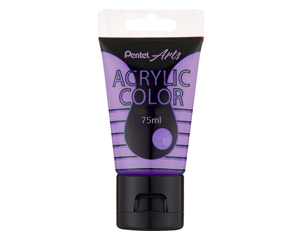 TINTA ACRILICA PENTEL EM TUBO DE 75 ML COR ESPECIAL LILAS METALICO