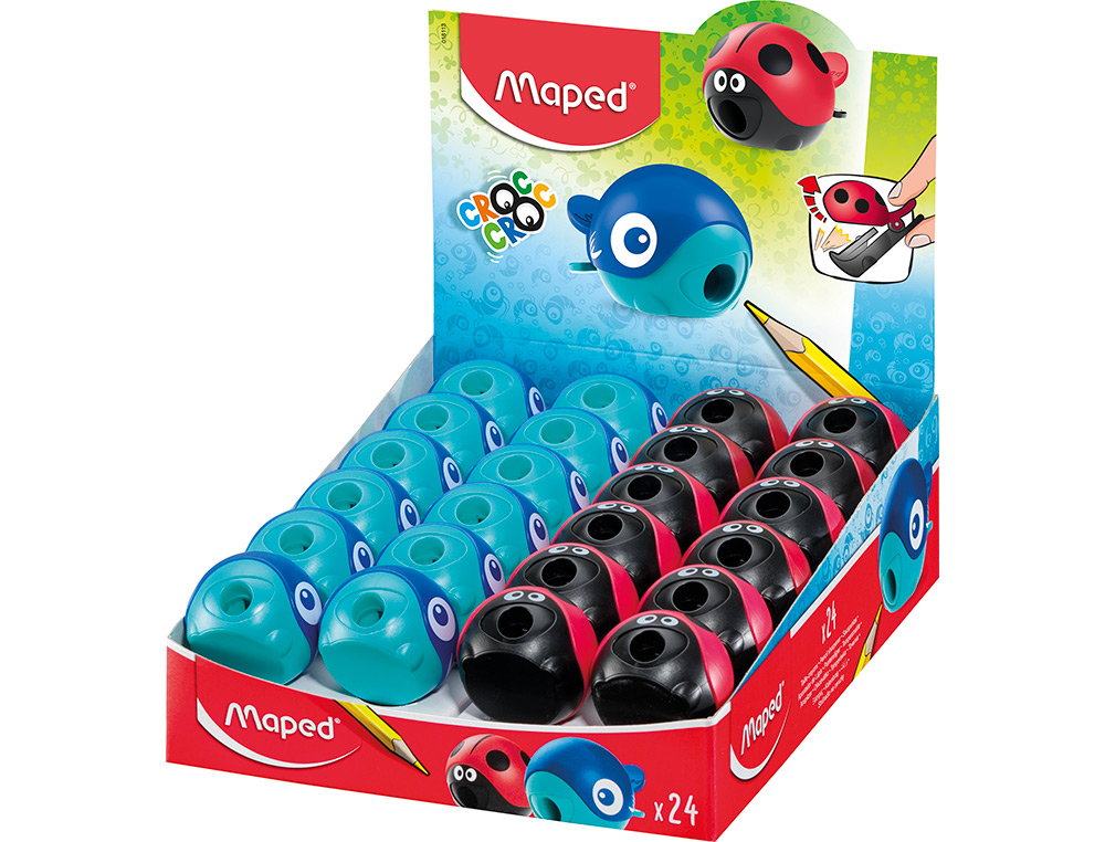 APARA LAPIS PLASTICO MAPED CROC CROC EASY 1 USO COM DEPOSITO