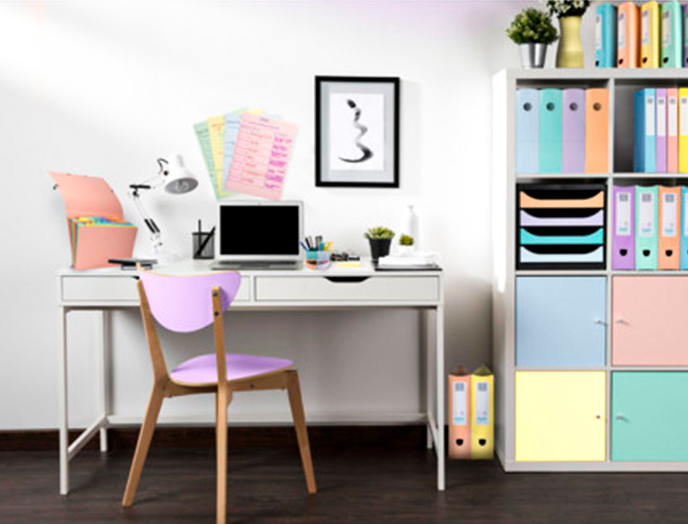 PORTA REVISTAS EXACOMPTA AQUAREL MAG-CUBE SET DE 4 UNIDADES CORES PASTEL 266X328X305 MM