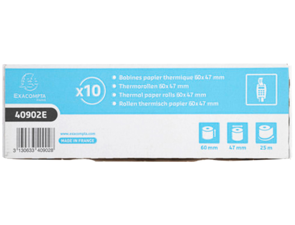 ROLO CALCULADORA EXACOMPTA TERMICO 60 MM X 47 MM 55 G/M2