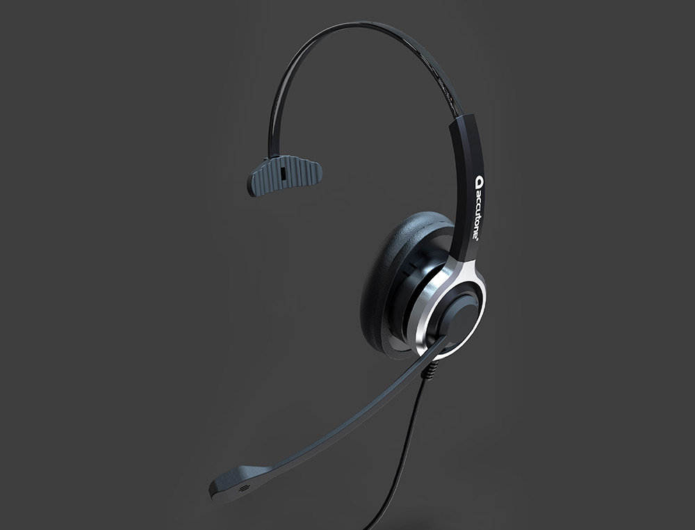 AURICULAR ACCUTONE UM610MKII-UC ALTA GAMA MONAURAL USB CONTROLADOR/CANCELAMENTO 90% ALMOFADA POLIPELE CABO 1,5 MT