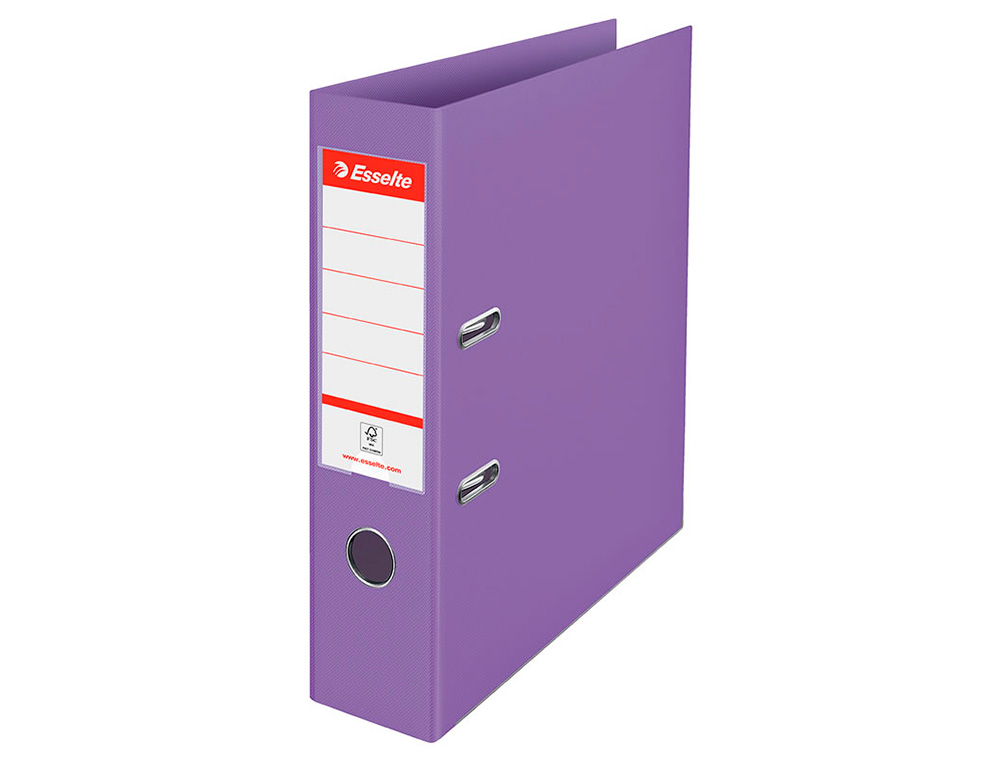 PASTA DE ARQUIVO DE ALAVANCA ESSELTE COLOUR BREEZE CARTAO FORRADO PVC DIN A4 LOMBADA 75 MM COR MALVA