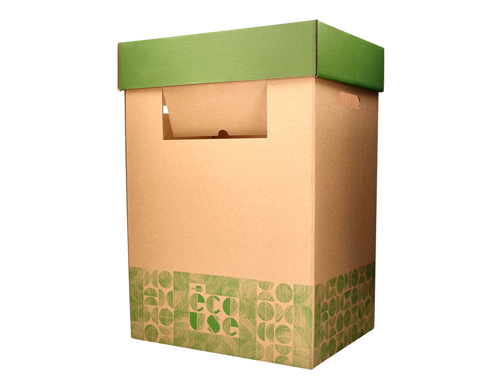 CESTO DE PAPEIS RECICLAGEM LIDERPAPEL CARTAO DUPLO 100% RECICLADO E RECICLAVEL 450X350X650 MM