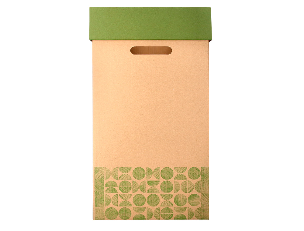 CESTO DE PAPEIS RECICLAGEM LIDERPAPEL CARTAO DUPLO 100% RECICLADO E RECICLAVEL 450X350X650 MM