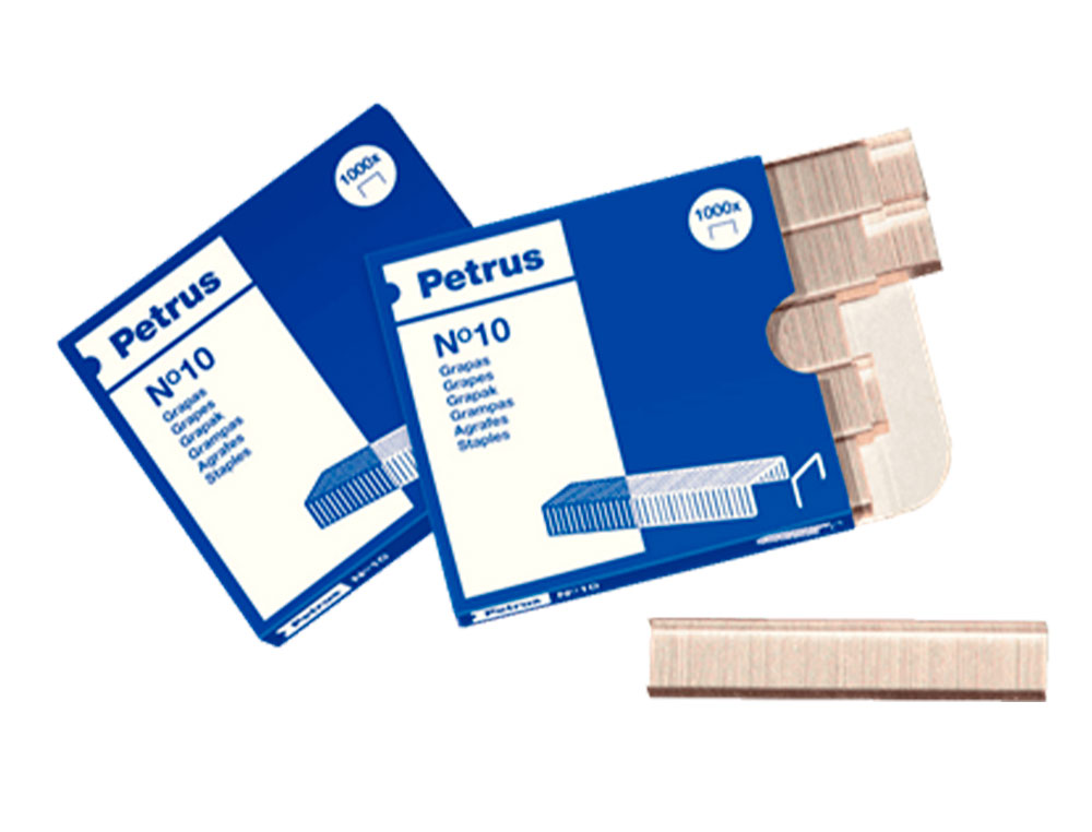 AGRAFES PETRUS Nº10 GALVANIZADOS CAIXA DE 1000 UNIDADES