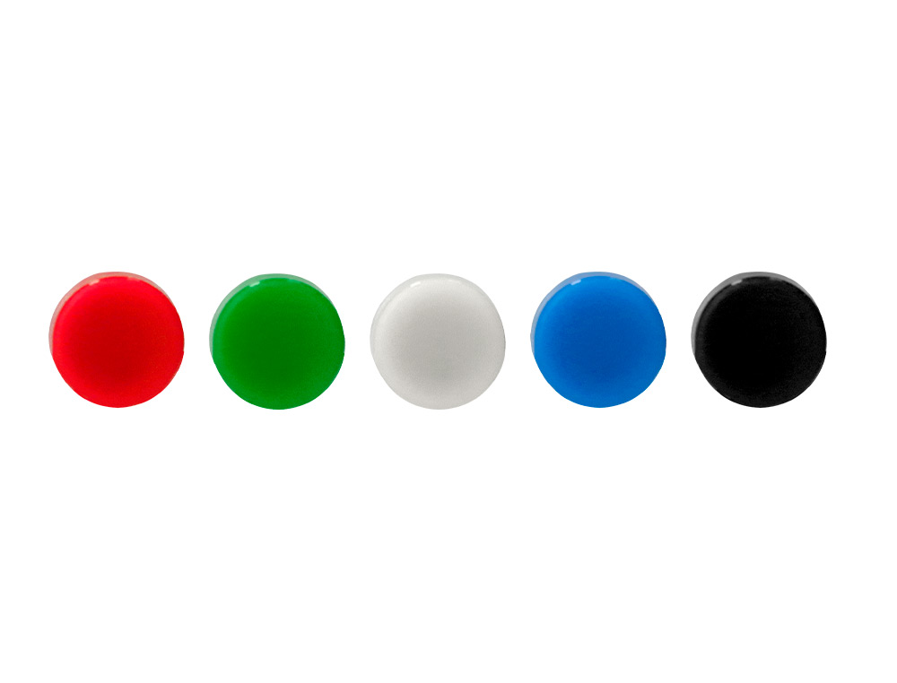 IMAN DE SINALIZACAO LIDERPAPEL ECOUSE PP RECICLADO PARA QUADRO MAGNETICO 20 MM CAIXA DE 10 UNIDADES CORES SORTIDAS