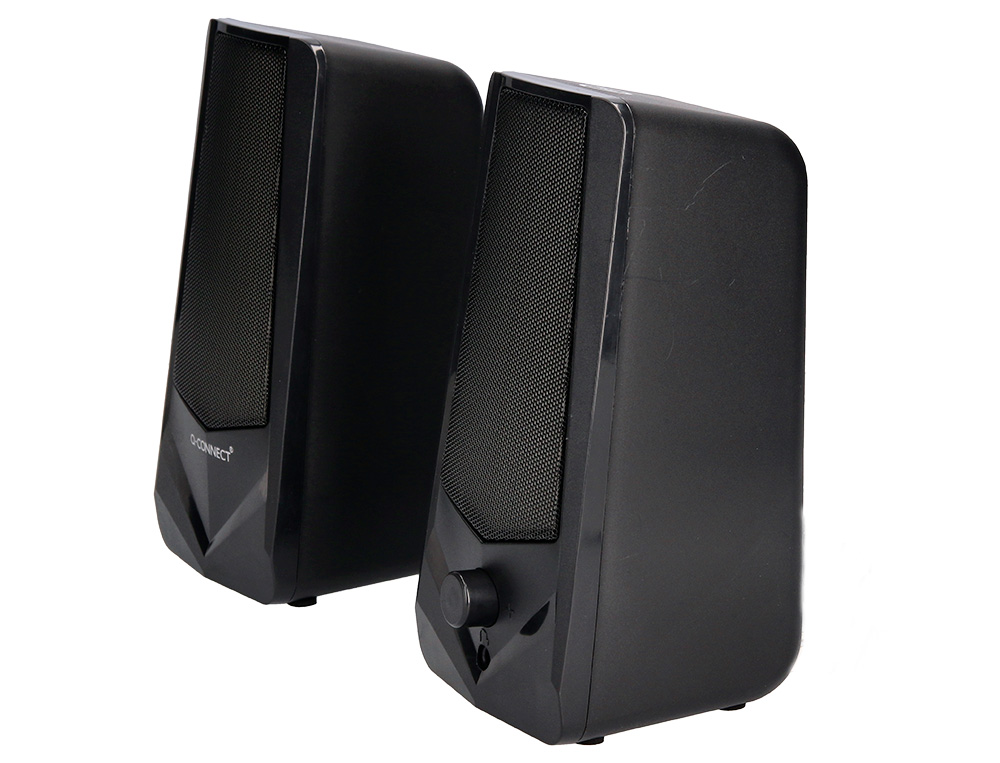 COLUNAS Q-CONNECT GAMING BLUE TOOTH COM ILUMINACAO RGB POTENCIA MAXIMA 2X3W CONTROLO DE VOLUME COR PRETO