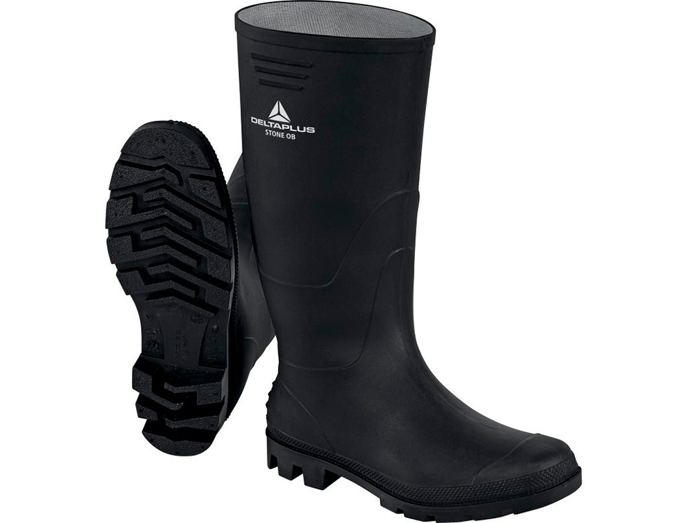BOTAS DELTAPLUS DE SEGURANCA STONE PVC PRETO SOLA DE PITOES TAMANHO 44