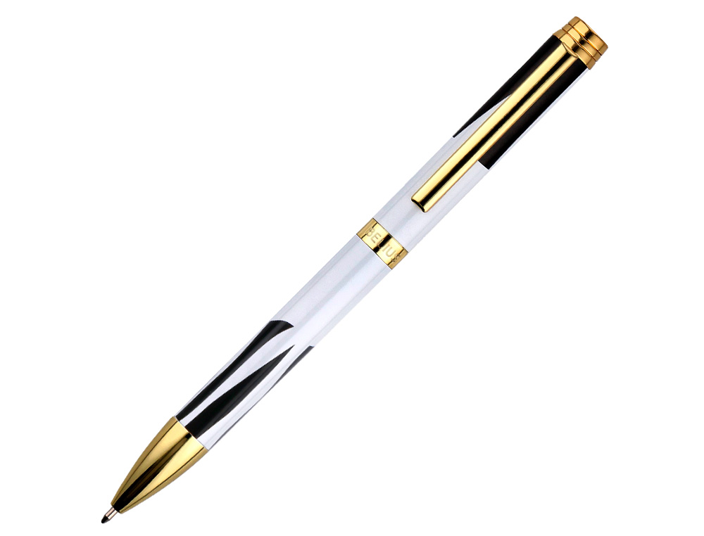 ESFEROGRAFICA BELIUS DUALITA CORPO BRANCO DESENHO PRETO TINTA AZUL CAIXA DESIGN