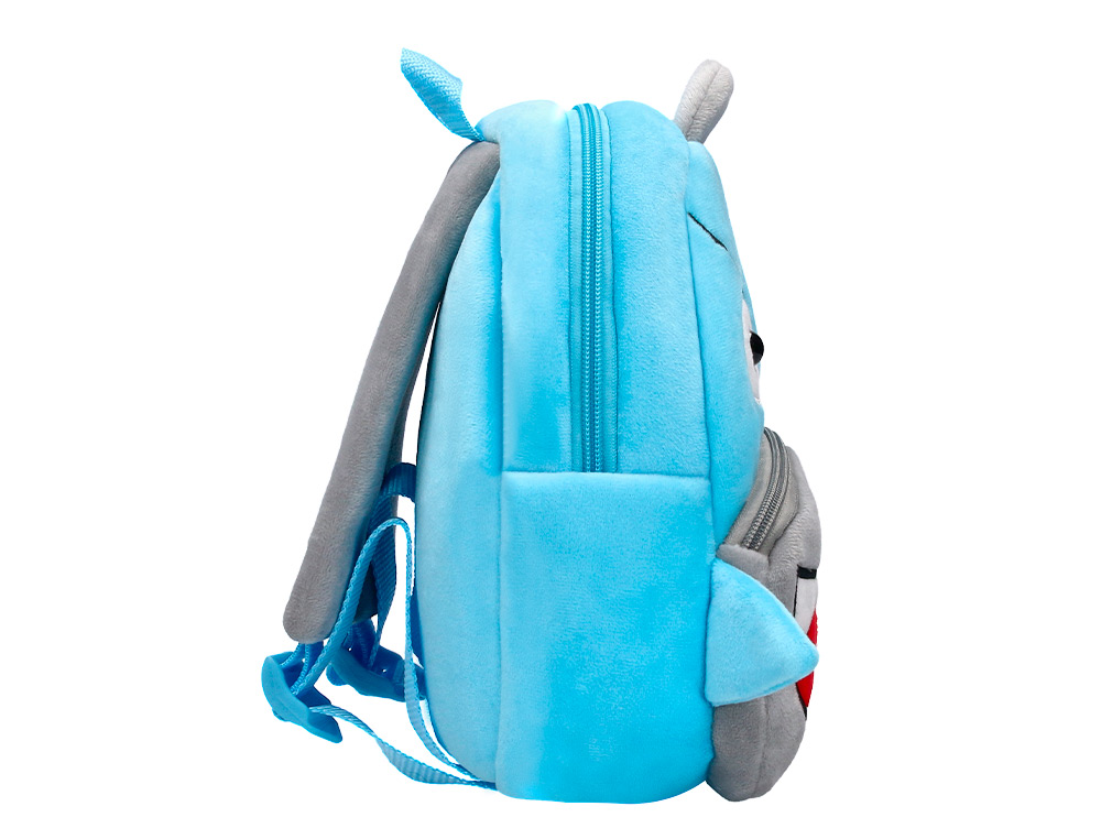 MOCHILA INFANTIL LIDERPAPEL TUBARAO PELUCHE 260X100X240 MM
