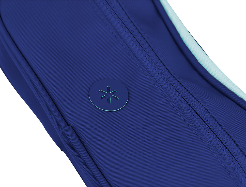 ESTOJO ESCOLAR ANTARTIK 3 COMPARTIMENTOS COMPLEMENTO DA MOCHILA COR AZUL 100X60X220 MM