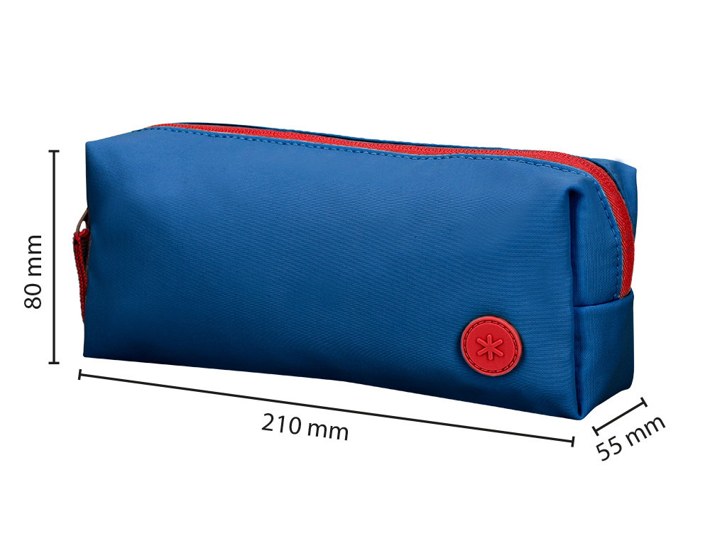 ESTOJO ESCOLAR ANTARTIK 1 COMPARTIMENTO COMPLEMENTO DA MOCHILA TEENS COR AZUL MARINHO 80X55X210 MM