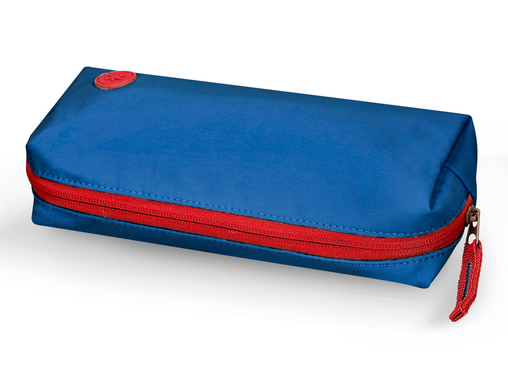 ESTOJO ESCOLAR ANTARTIK 1 COMPARTIMENTO COMPLEMENTO DA MOCHILA TEENS COR AZUL MARINHO 80X55X210 MM