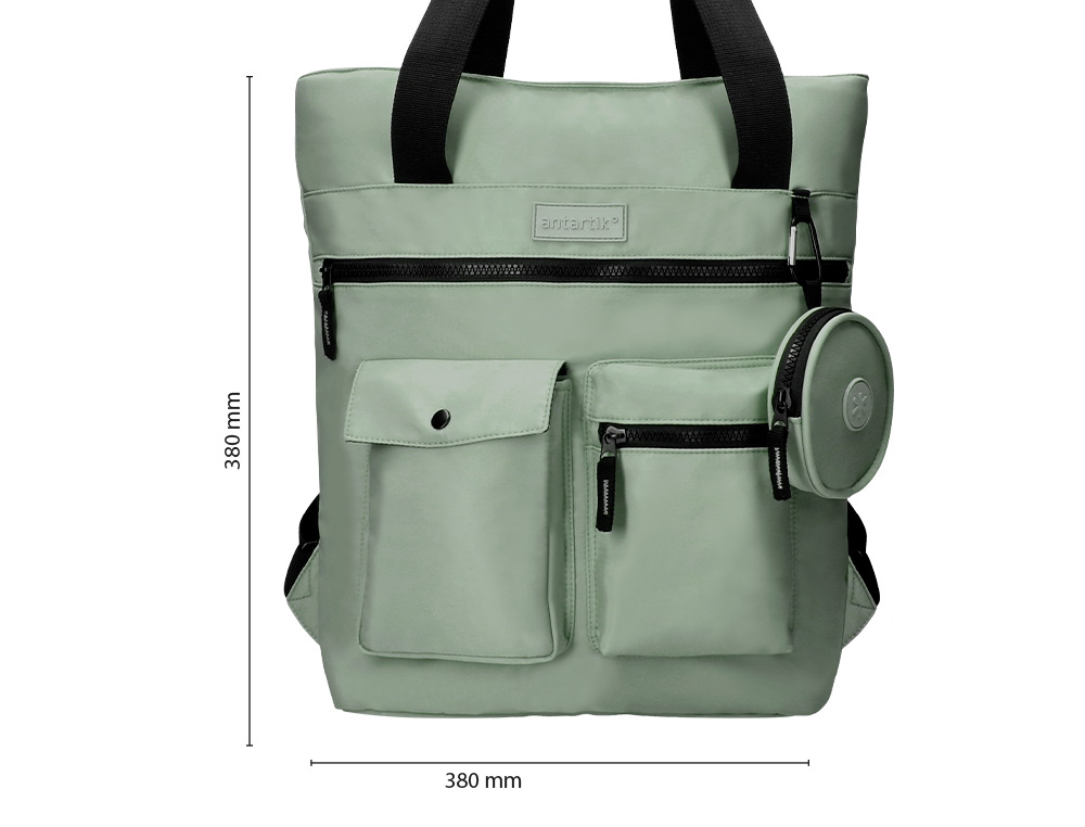 MOCHILA ANTARTIK BOLSO CASUAL COR VERDE 400X120X390 MM