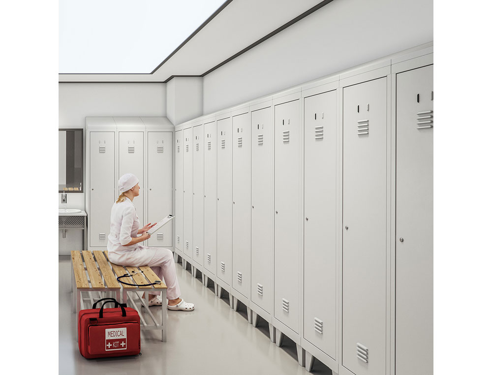 ARMARIO METALICO ROCADA 400 1 MODULO X 1 PORTA CINZA 430X500X1800 MM