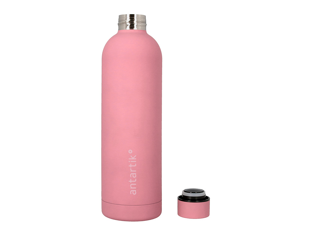 GARRAFA ANTARTIK ISOTERMICA ACO INOXIDAVEL LIVRE DE BPA COR ROSA 750 ML