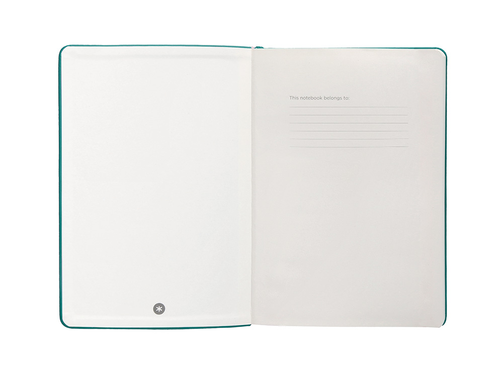 CADERNO COM ELASTICO ANTARTIK NOTES CAPA DURA A4 LISO VERDE AGUA-MARINHA 100 FOLHAS 80 GR FSC
